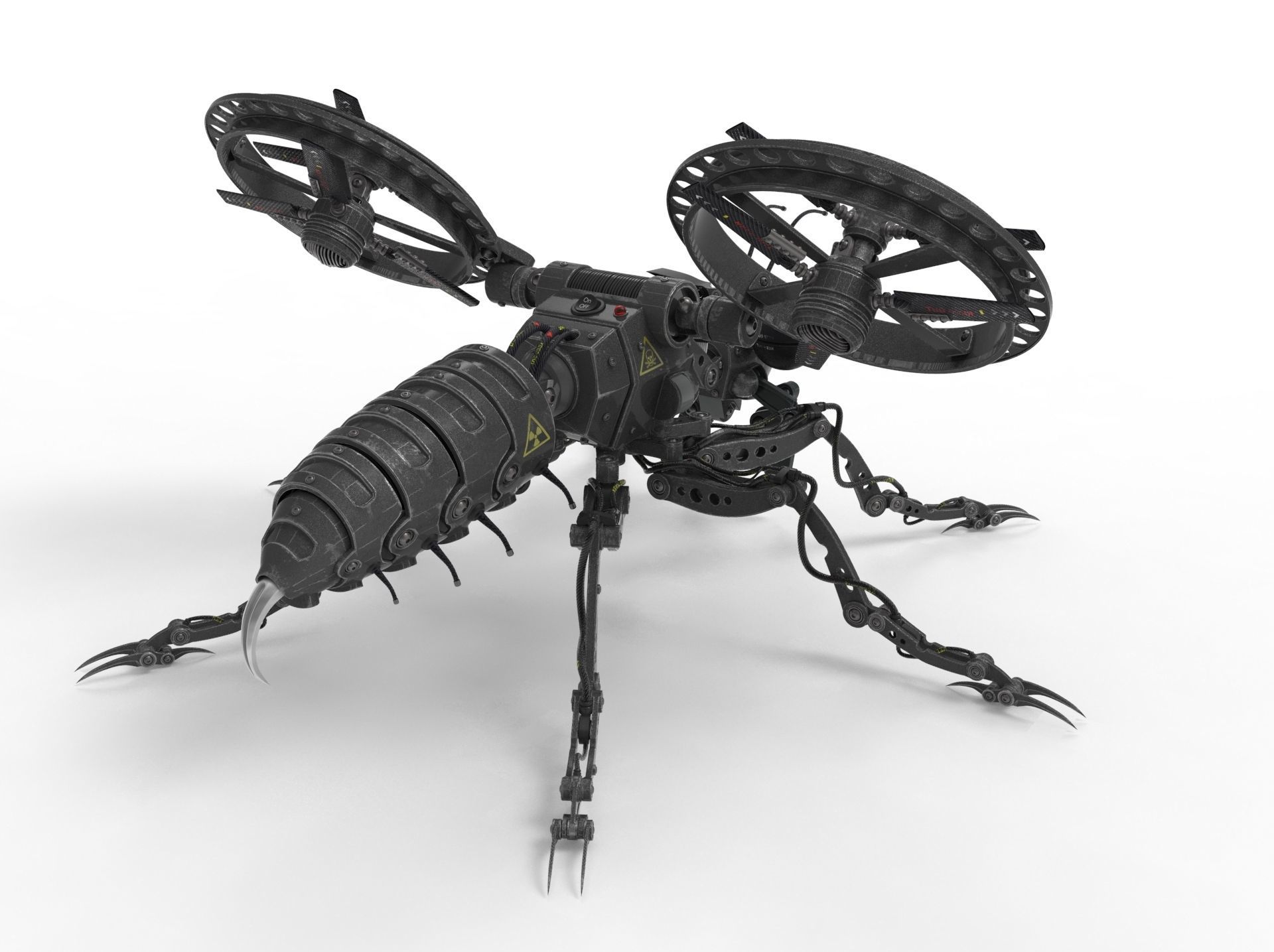 Robot wasp 3D model_19