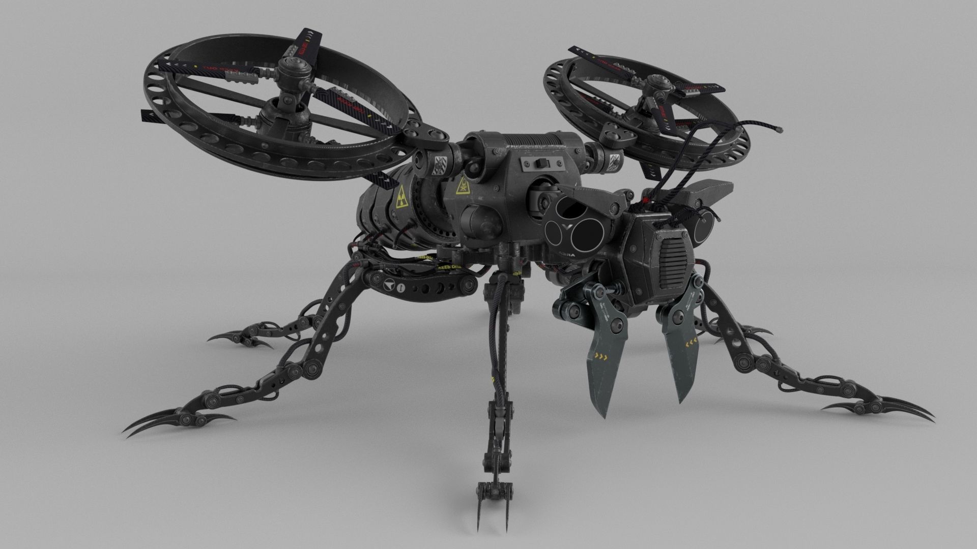 Robot wasp 3D model_12