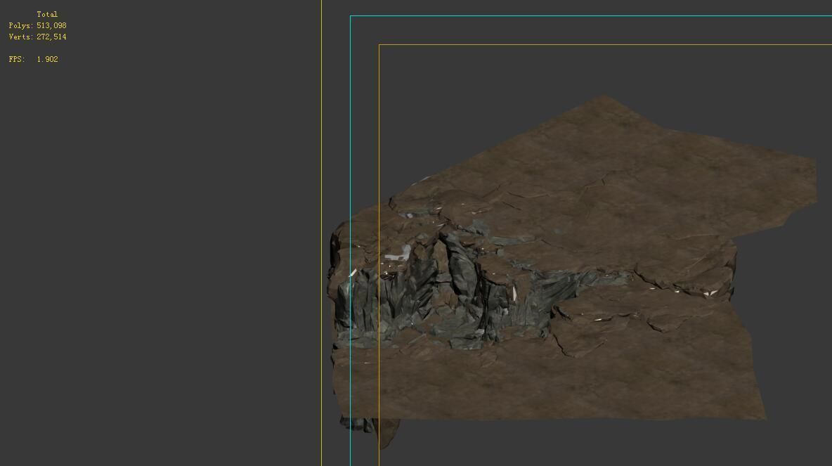 Terrain - Stone Road 04 3D model_4