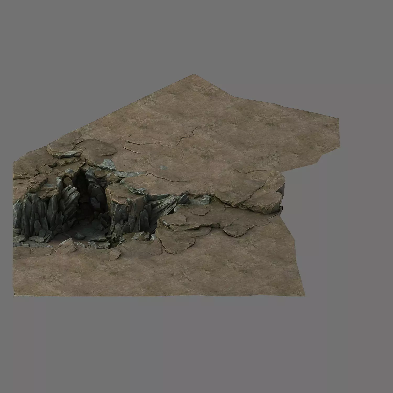 Terrain - Stone Road 04 3D model_0