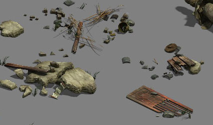 Ruins - small objects 3D model_1
