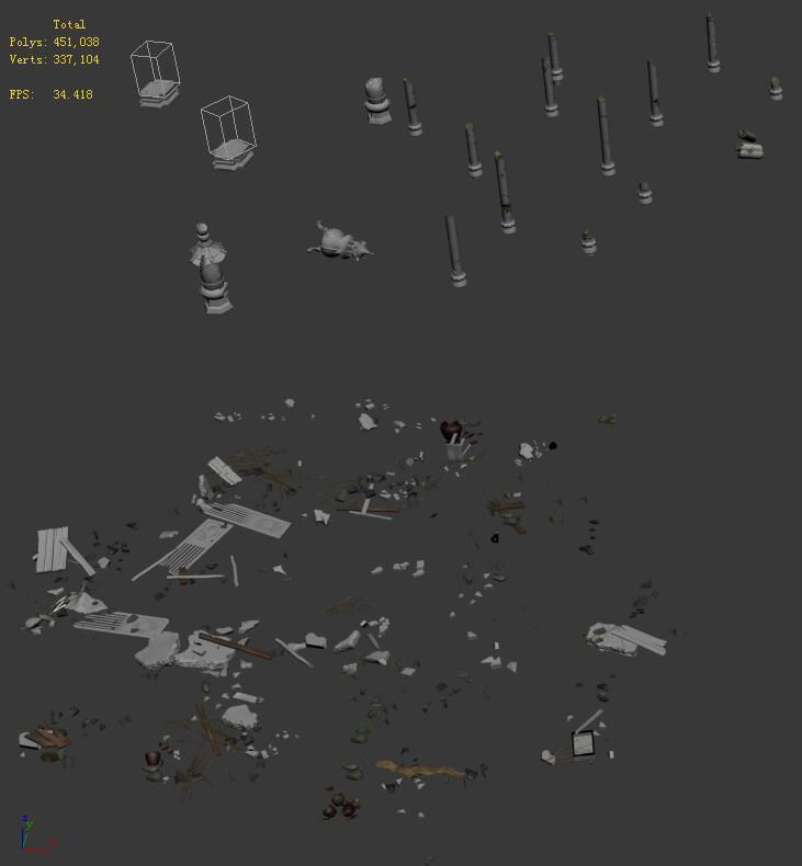 Ruins - small objects 3D model_7