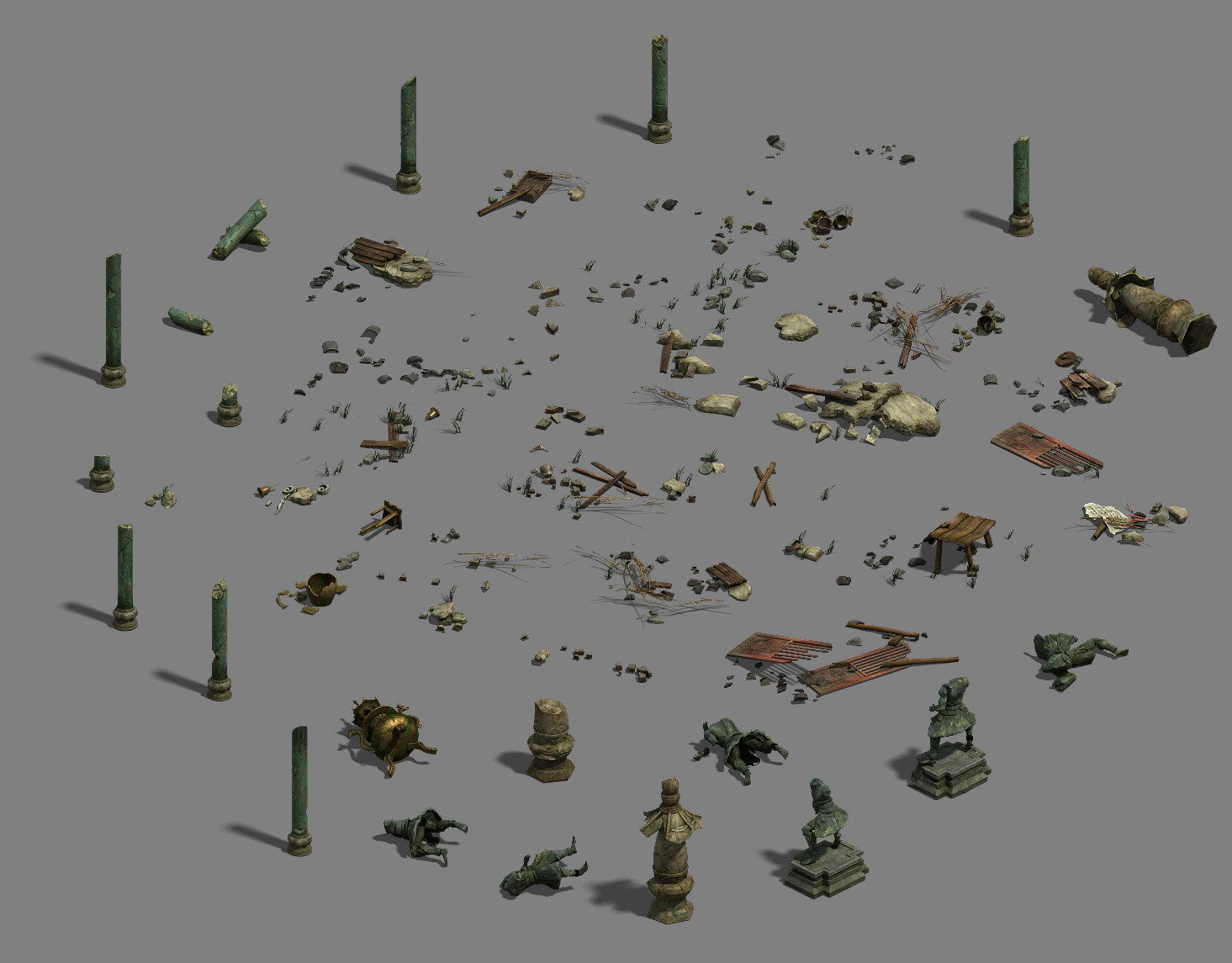 Ruins - small objects 3D model_4