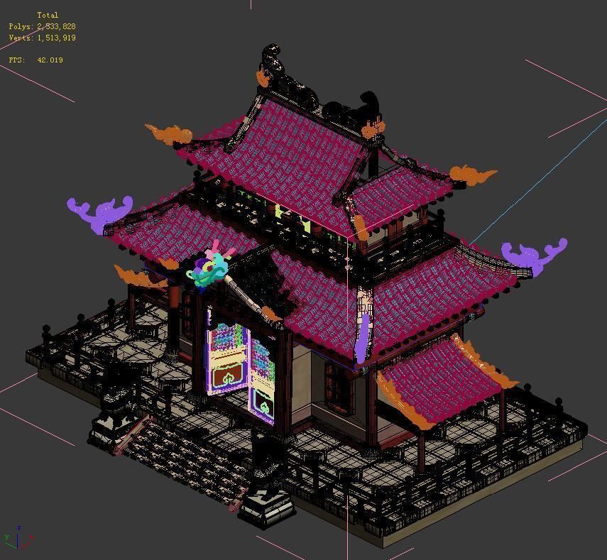 Volcano Hill - Palace Architecture 02 3D model_6