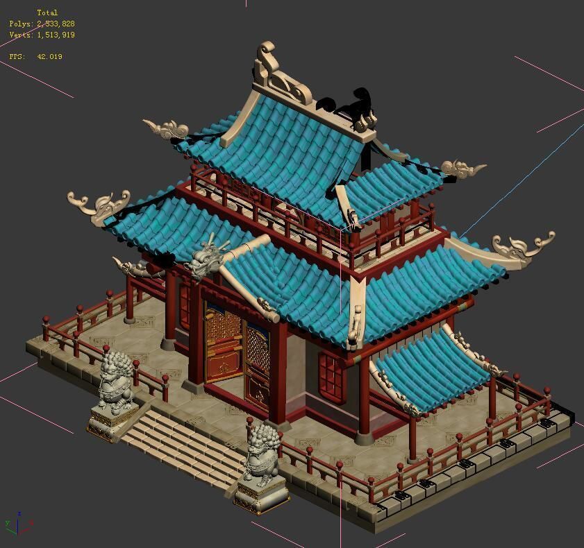 Volcano Hill - Palace Architecture 02 3D model_5