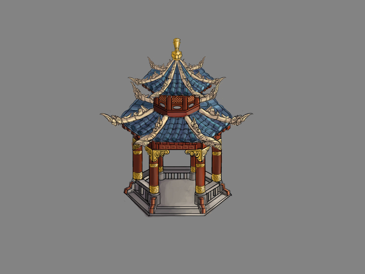 Fumo Mountain - Gazebo 3D model_5