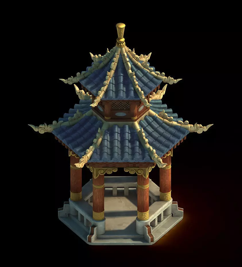 Fumo Mountain - Gazebo 3D model_0