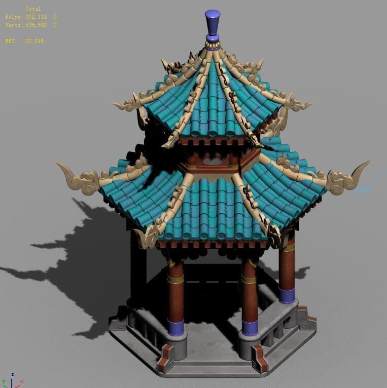 Fumo Mountain - Gazebo 3D model_7