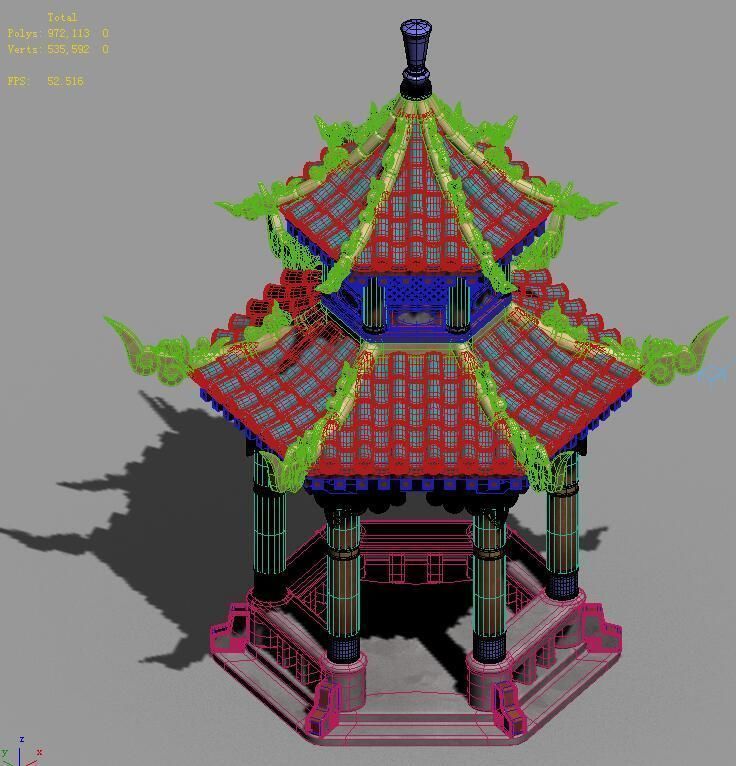 Fumo Mountain - Gazebo 3D model_6