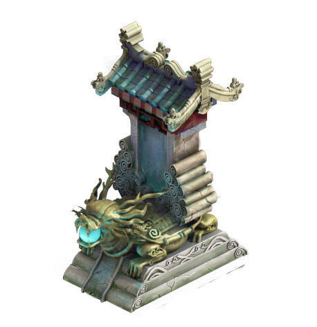 Fushun Mountain - Dragon Turtle Stone 3D model_1