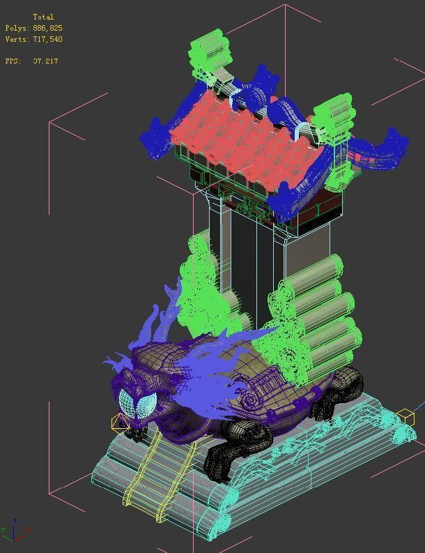 Fushun Mountain - Dragon Turtle Stone 3D model_6