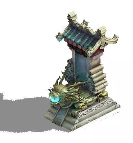 Fushun Mountain - Dragon Turtle Stone 3D model_0