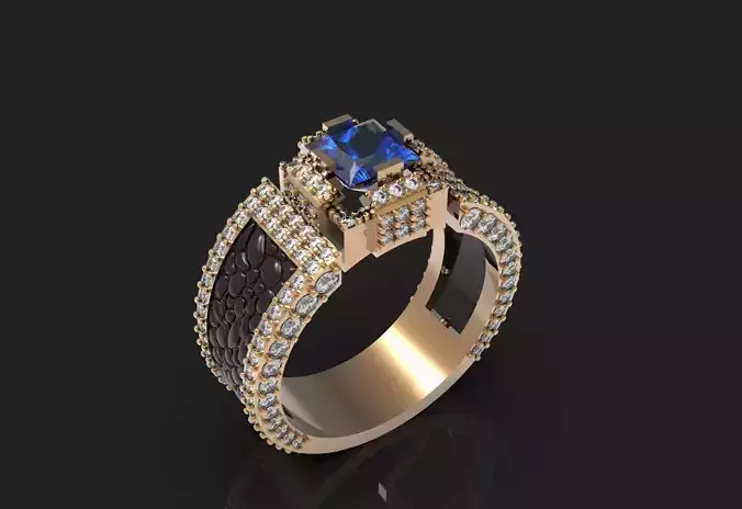 Men Ring with ornament