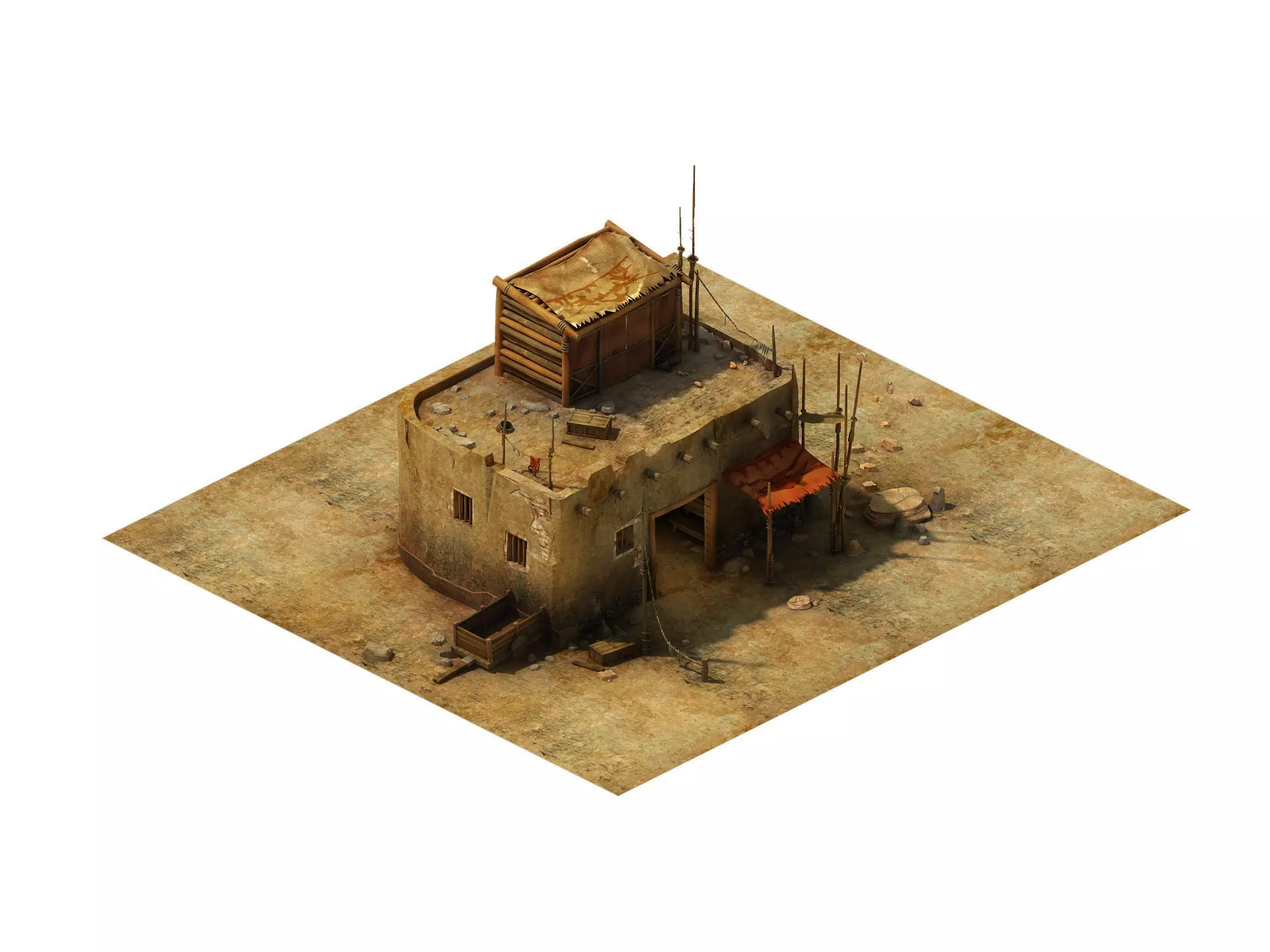 Gobi Desert - Cottage Main House 01 3D model_0