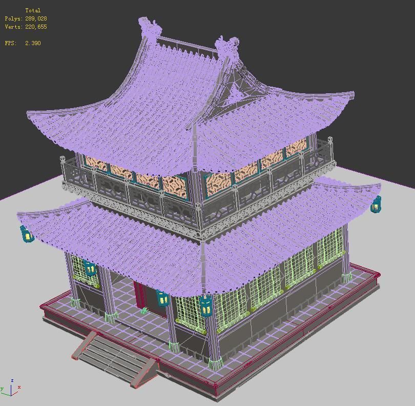 Heyang City - double layer Restaurant 3D model_4