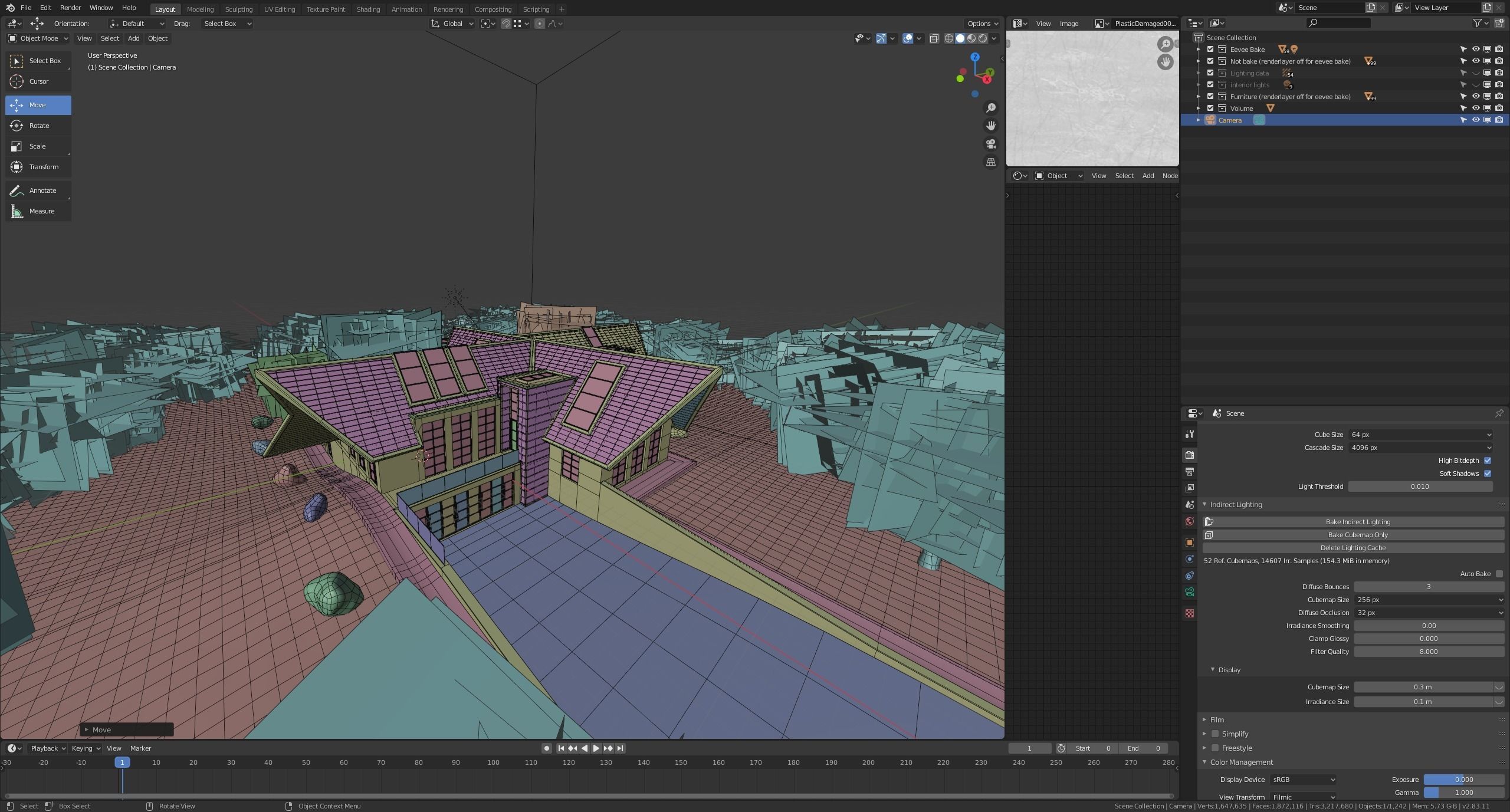 Blender Eevee Modern Villa Low-poly 3D model_47