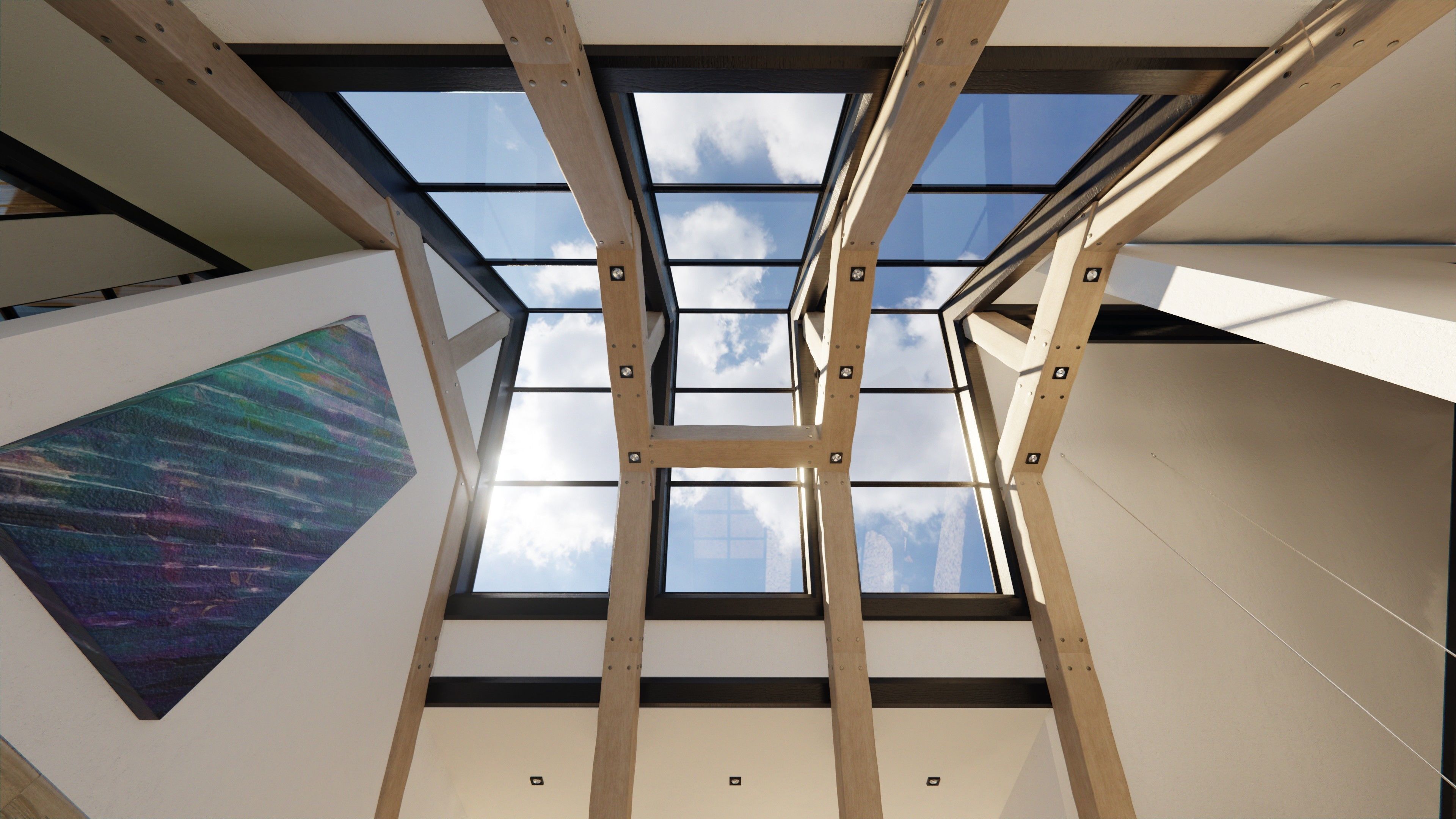 Blender Eevee Modern Villa Low-poly 3D model_23