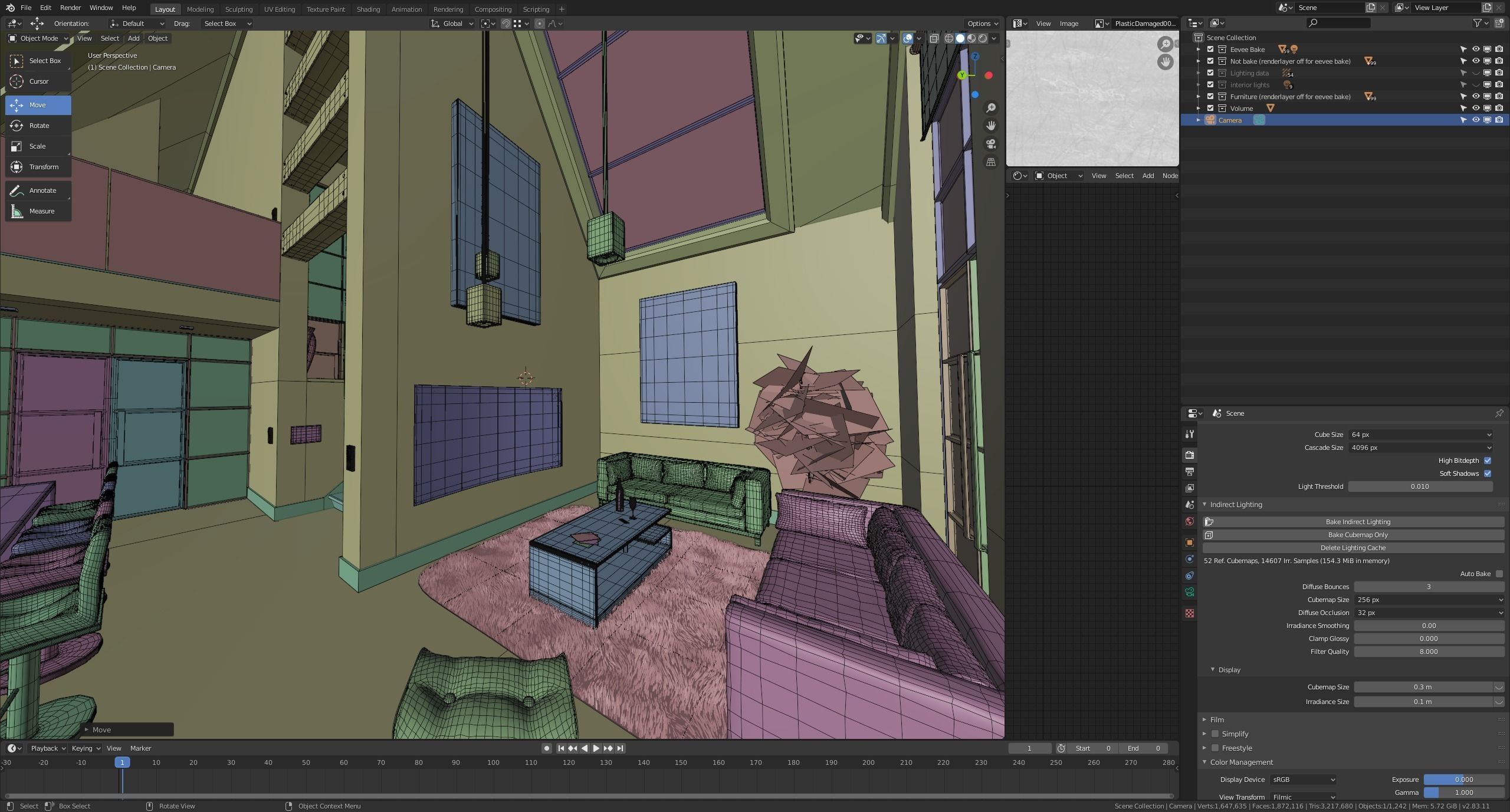 Blender Eevee Modern Villa Low-poly 3D model_48