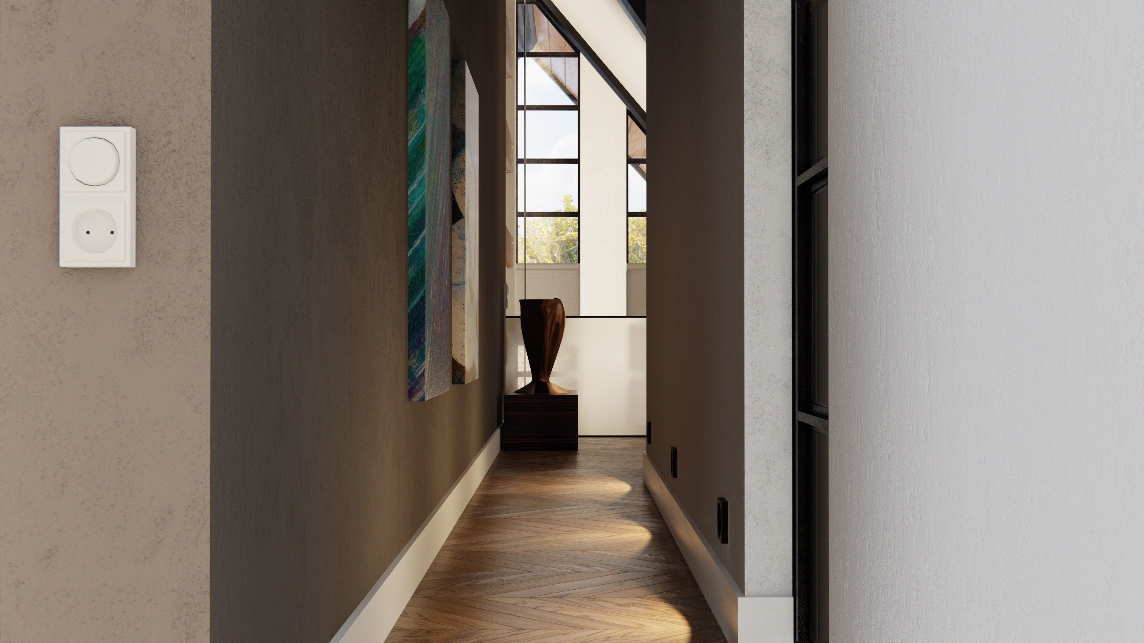 Blender Eevee Modern Villa Low-poly 3D model_34