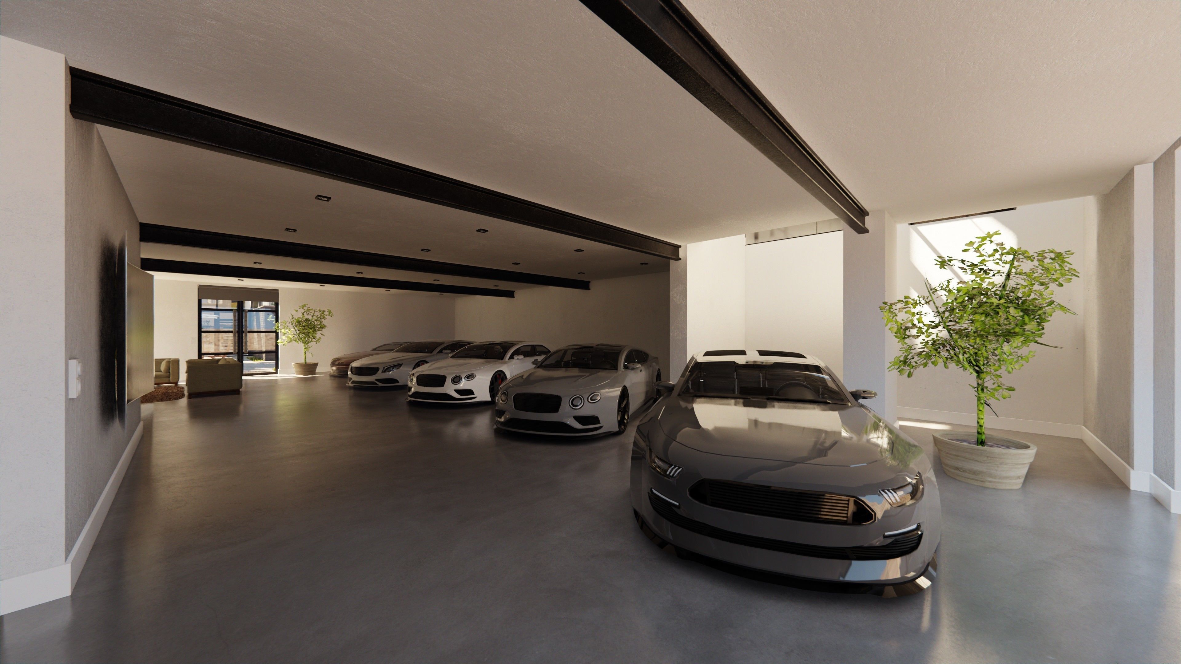 Blender Eevee Modern Villa Low-poly 3D model_31