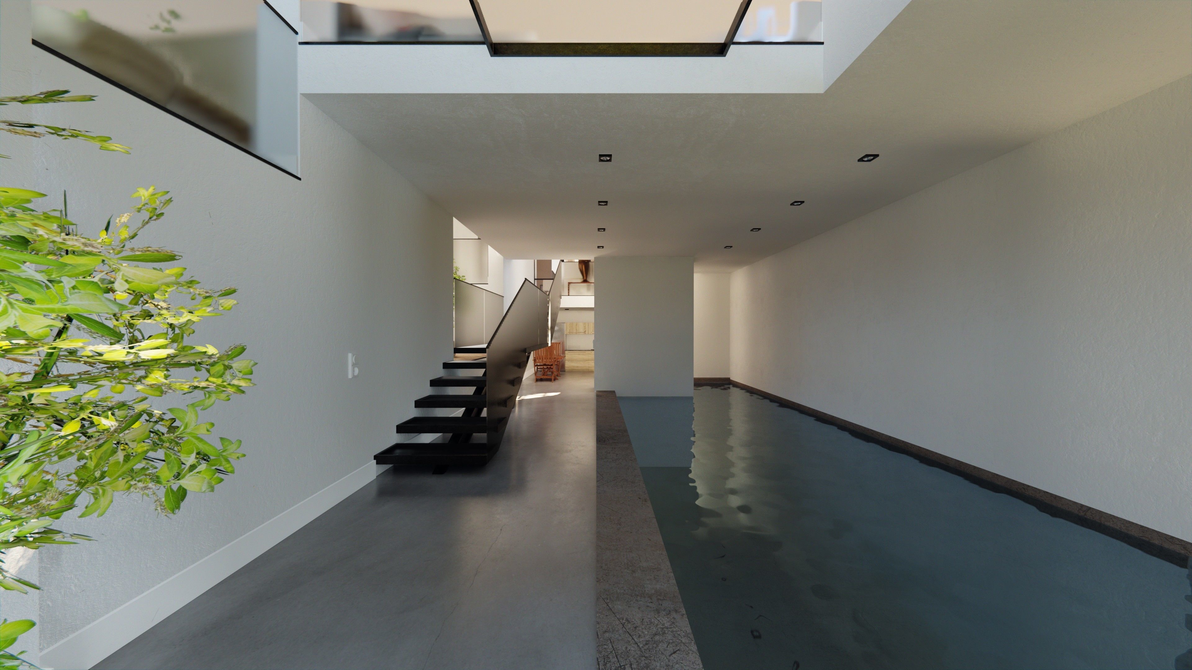 Blender Eevee Modern Villa Low-poly 3D model_18