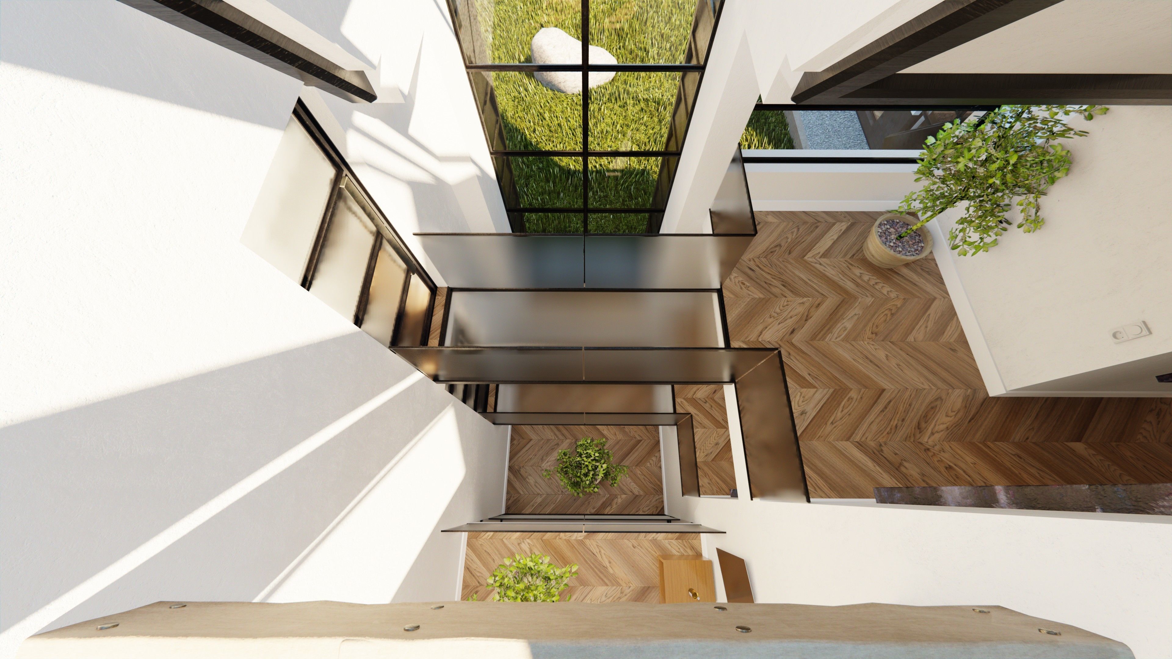 Blender Eevee Modern Villa Low-poly 3D model_19