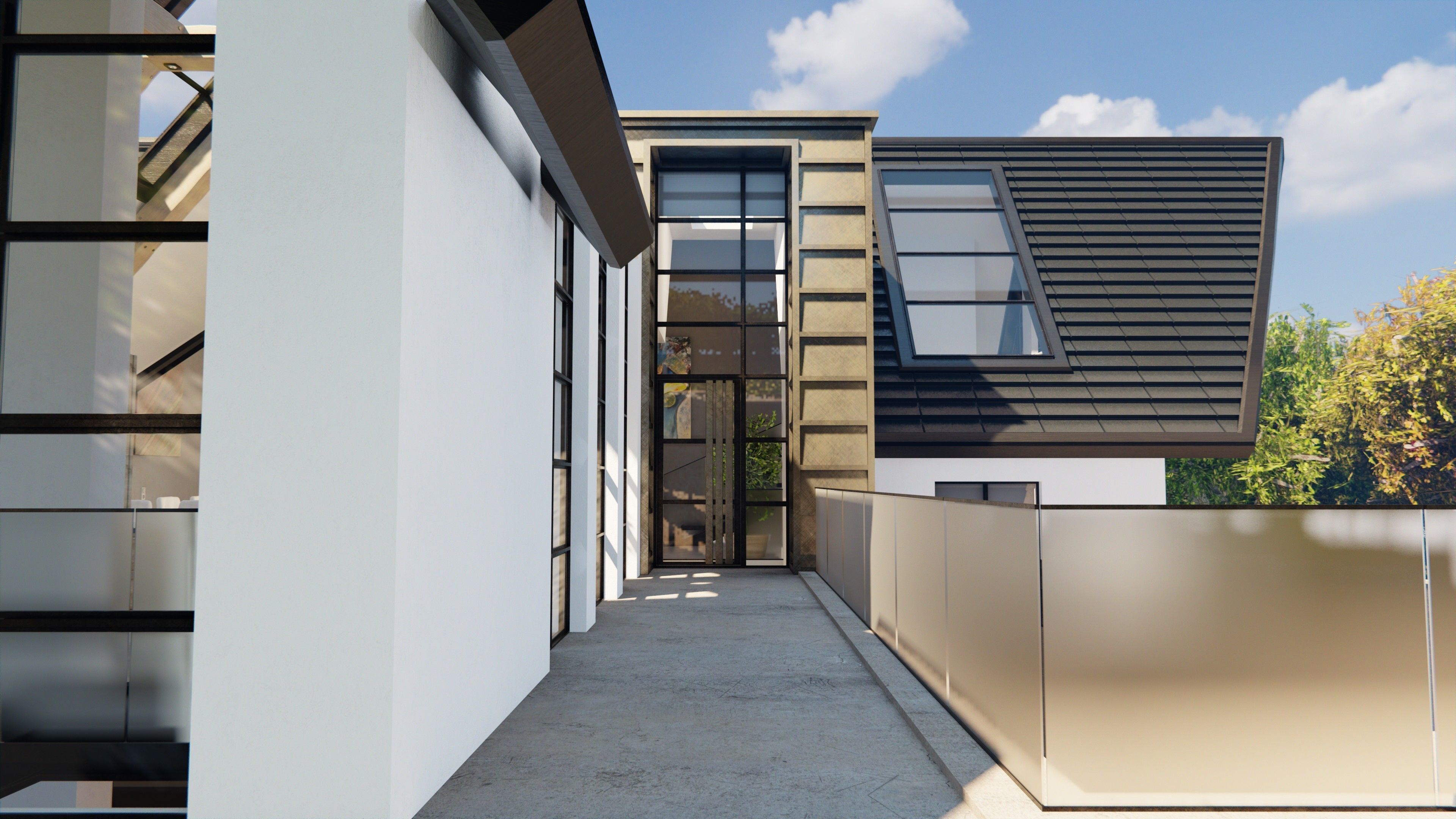 Blender Eevee Modern Villa Low-poly 3D model_40