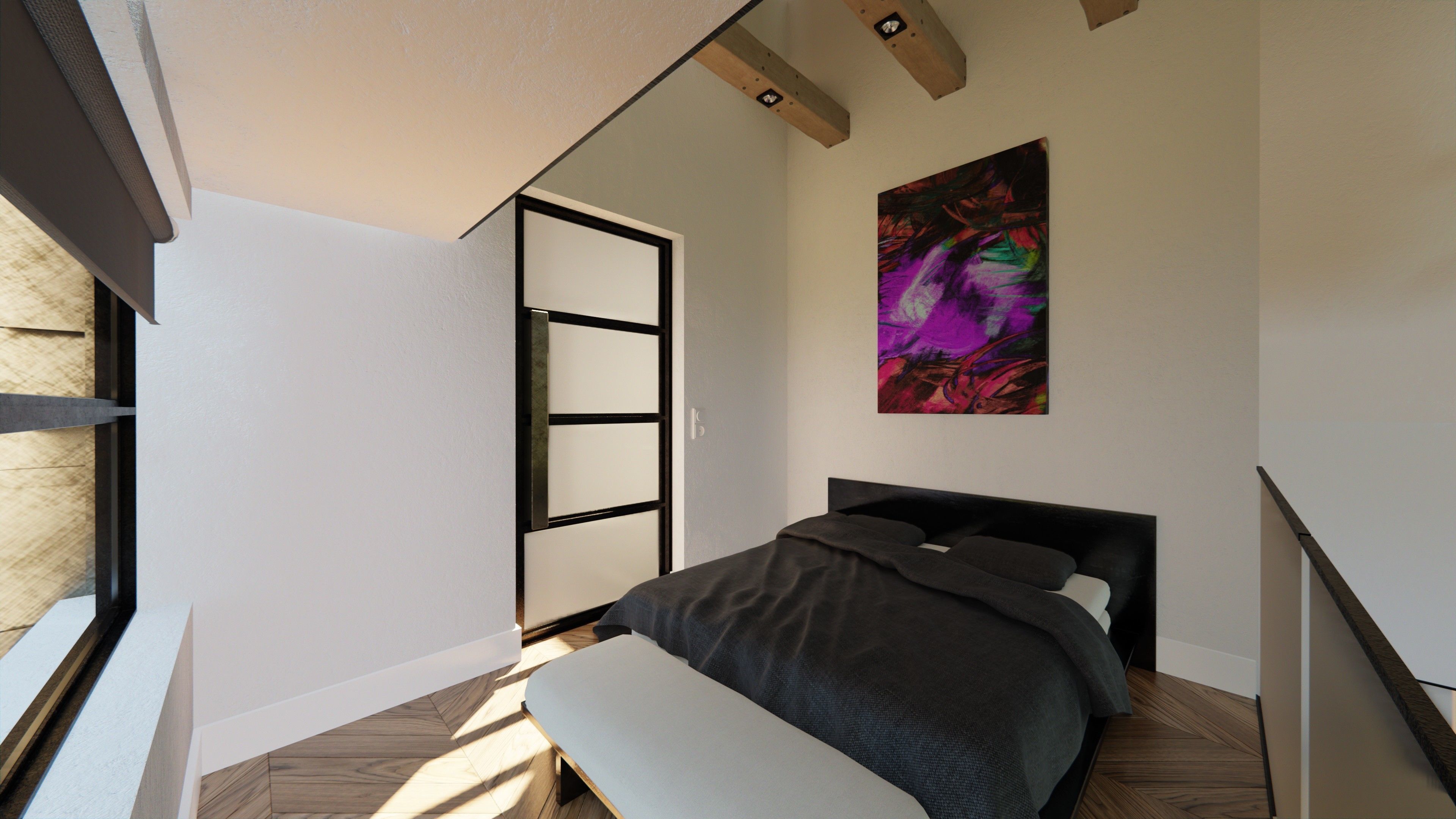 Blender Eevee Modern Villa Low-poly 3D model_27