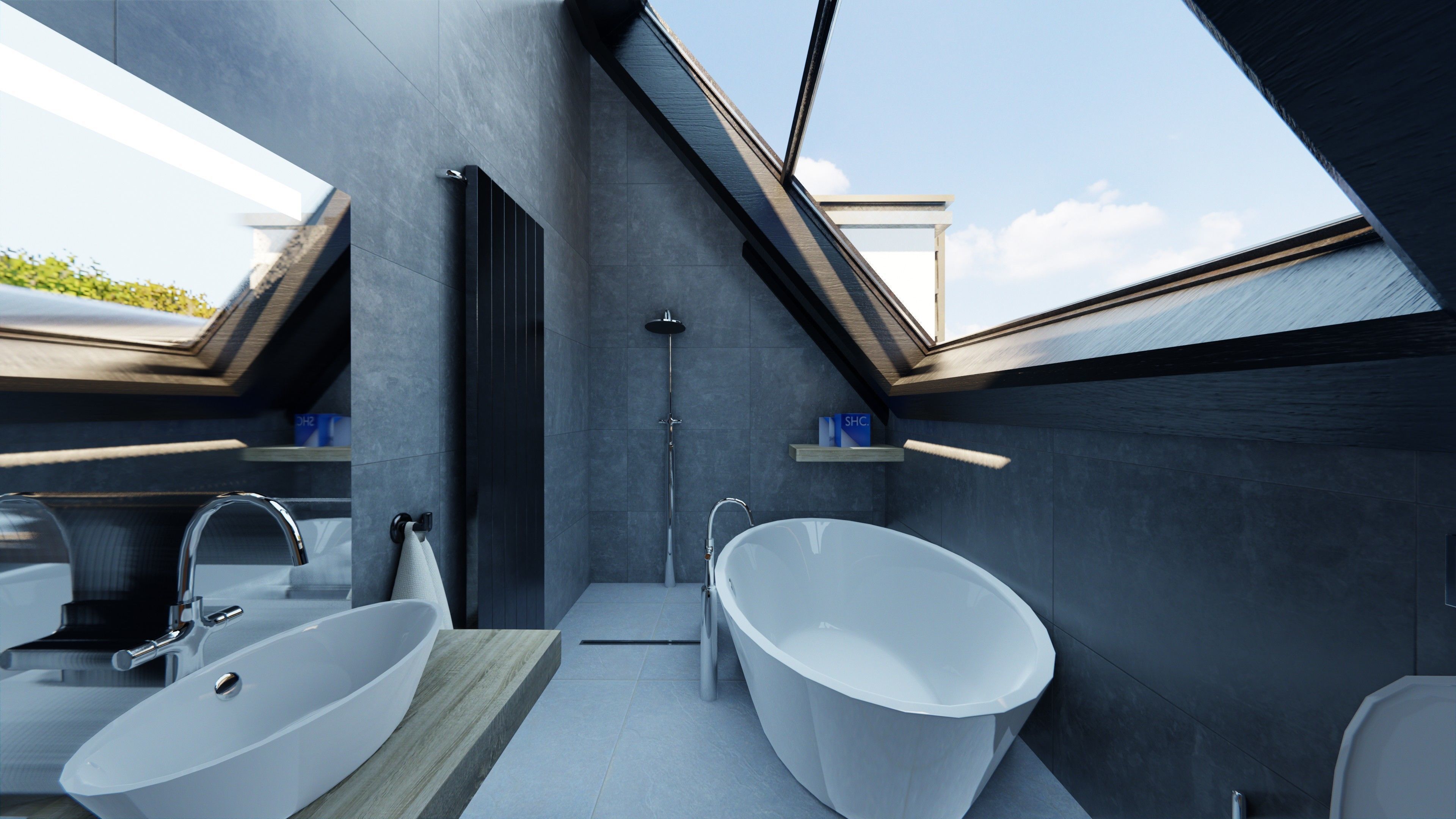 Blender Eevee Modern Villa Low-poly 3D model_20