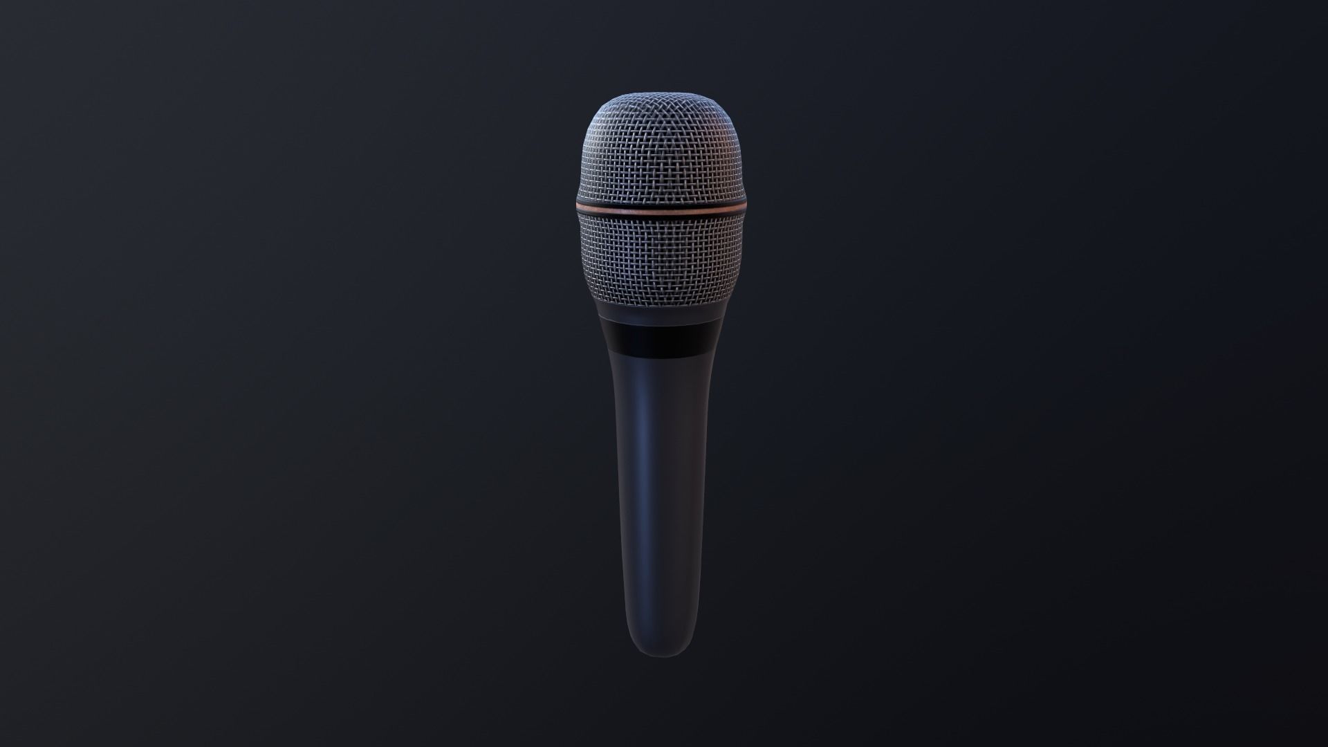 Dynamic microphone Low-poly 3D model_3