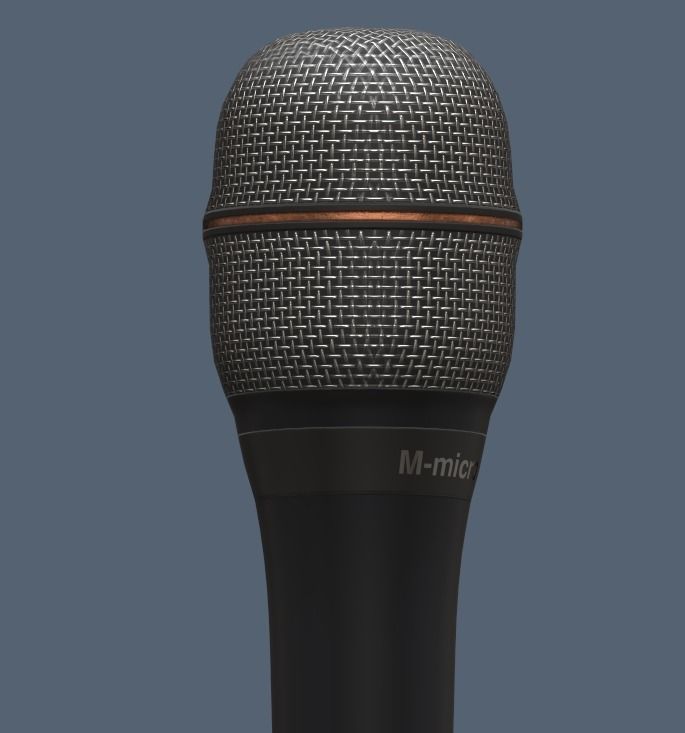 Dynamic microphone Low-poly 3D model_7