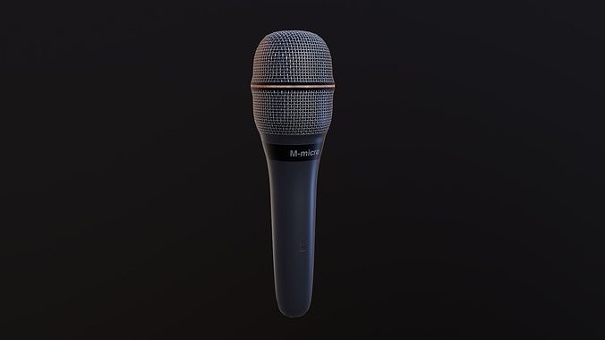 Dynamic microphone Low-poly 3D model