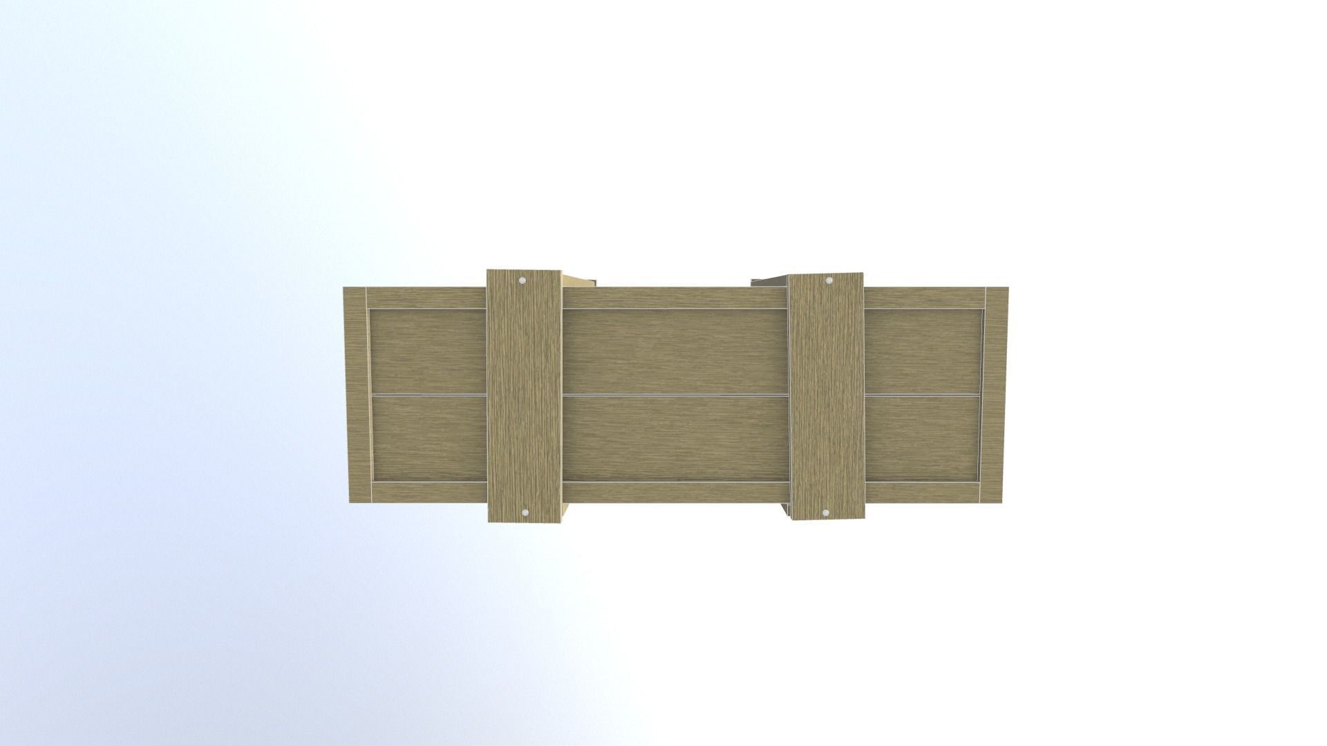 Low Poly Wooden Crate 5 Low-poly 3D model_12