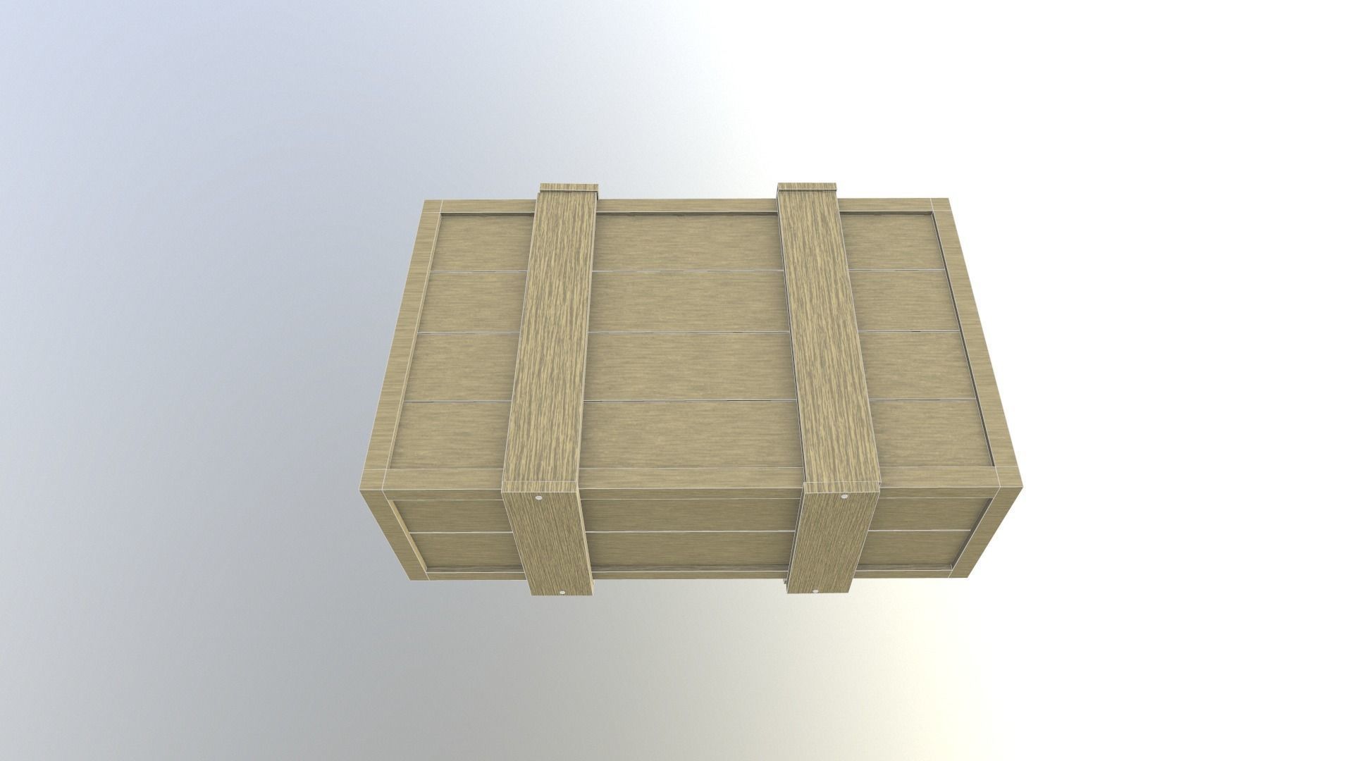 Low Poly Wooden Crate 5 Low-poly 3D model_11