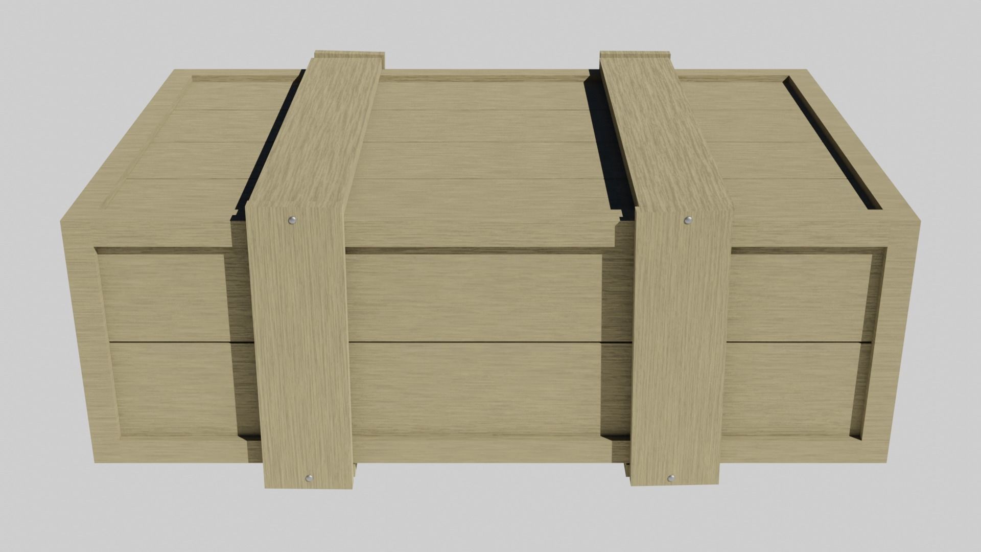 Low Poly Wooden Crate 5 Low-poly 3D model_3