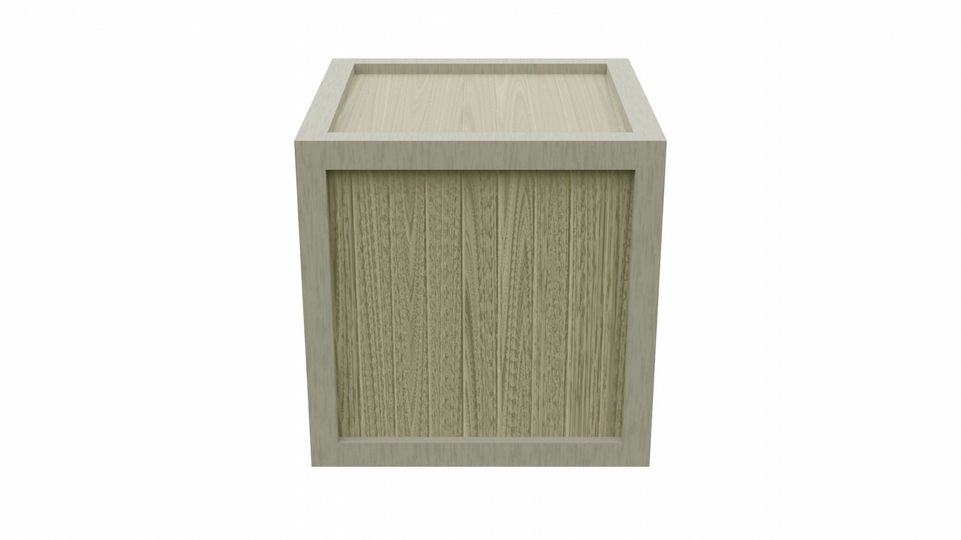 Low Poly Wooden Crate 6 Low-poly 3D model_5