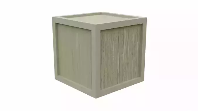 Low Poly Wooden Crate 6 Low-poly 3D model