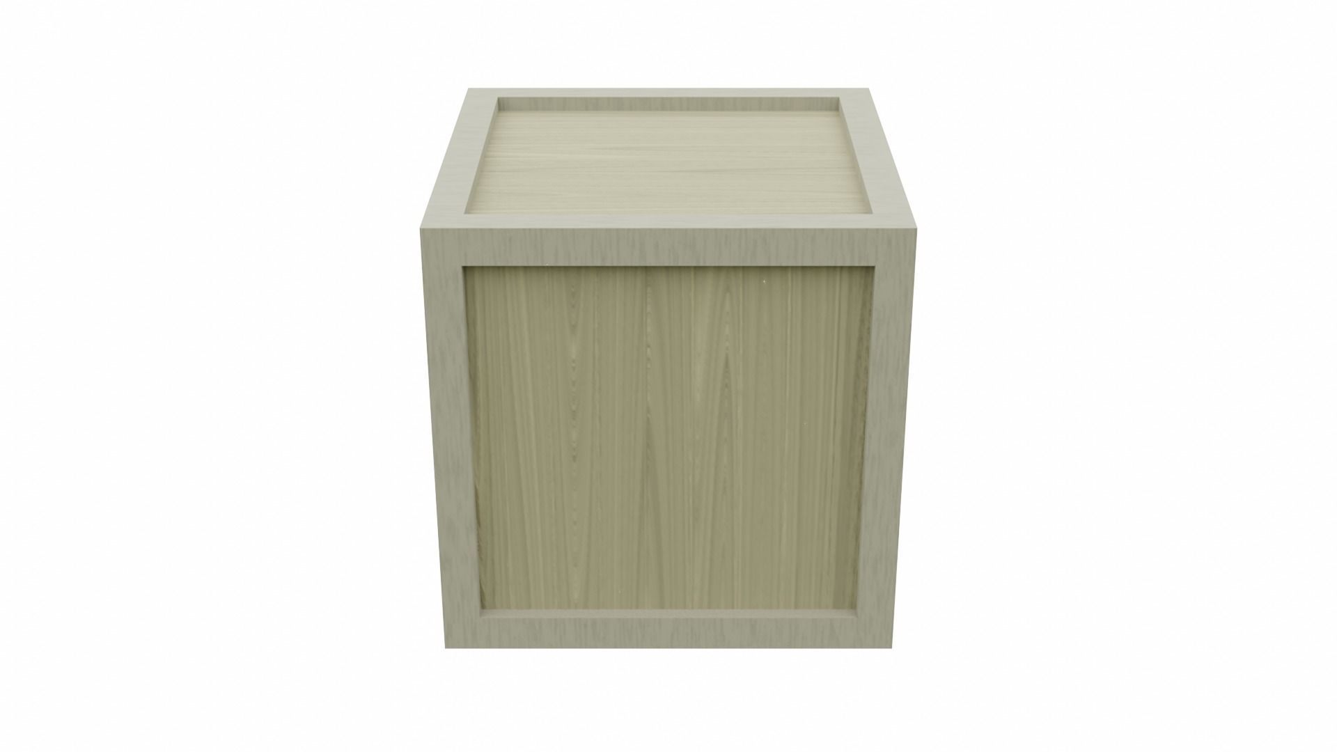 Low Poly Wooden Crate 6 Low-poly 3D model_3