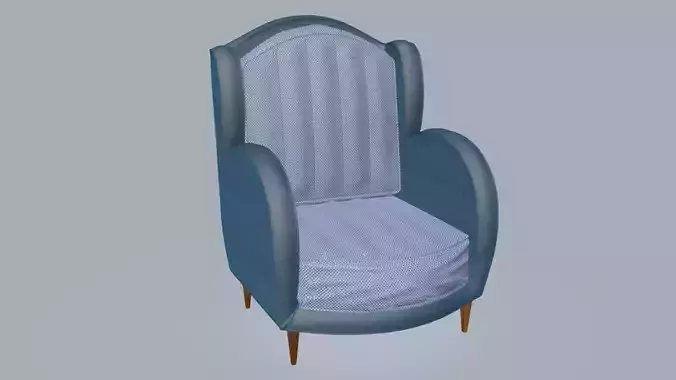 Bow arms armchair