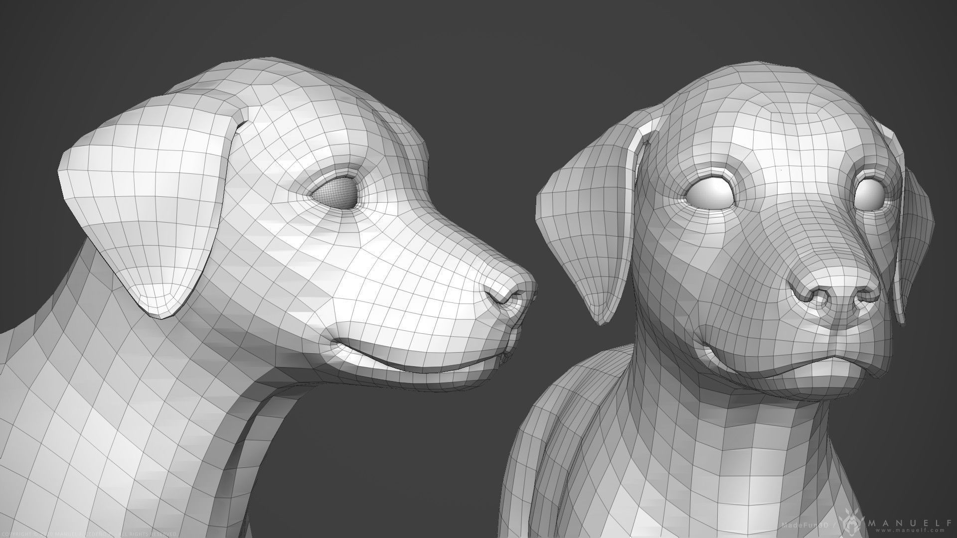 Dog Puppy - Highpoly Sculpture 3D model_21