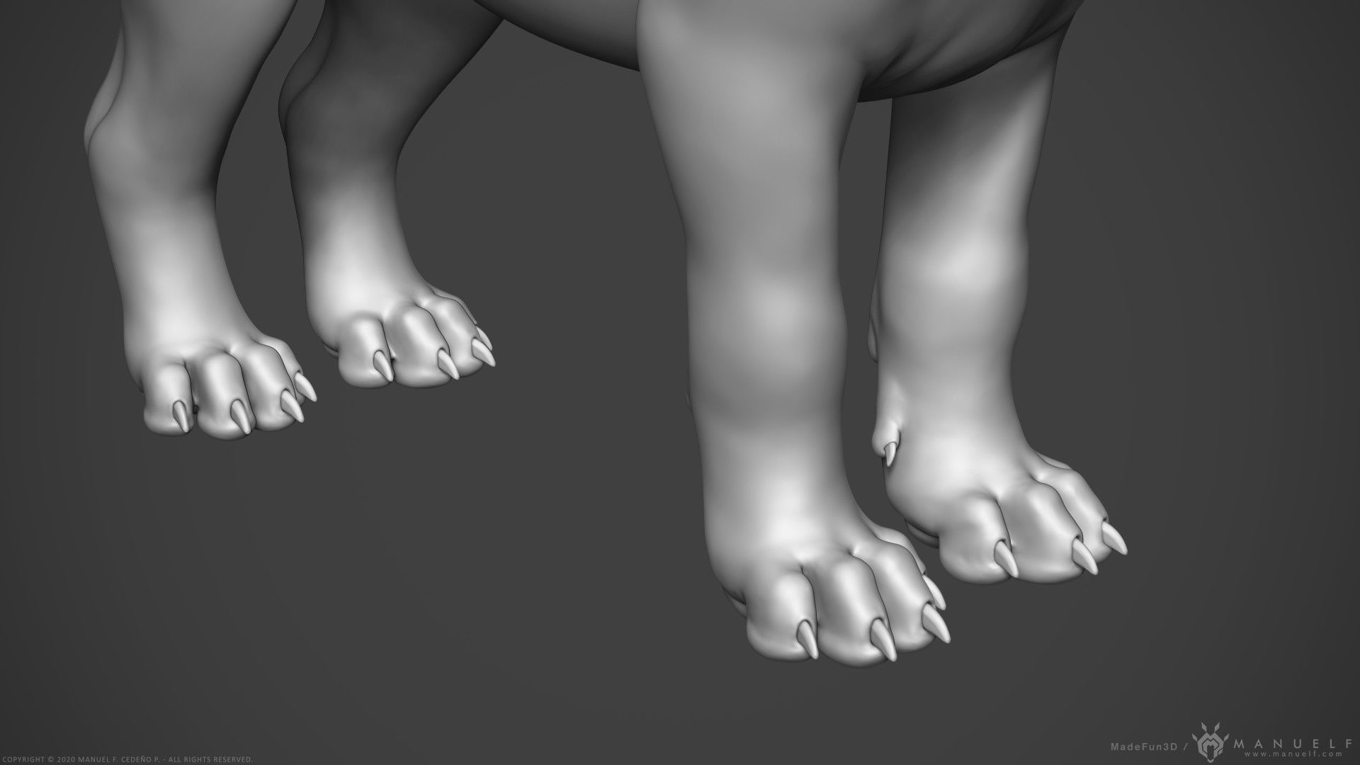 Dog Puppy - Highpoly Sculpture 3D model_8