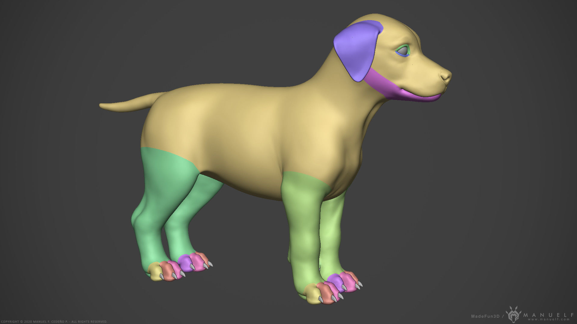 Dog Puppy - Highpoly Sculpture 3D model_16