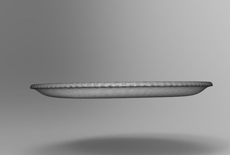 Terrazzo Set bowl with orange speckles 3D model_30