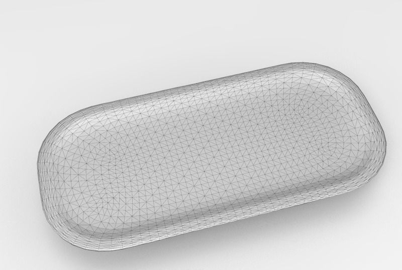 Terrazzo Set bowl with orange speckles 3D model_32