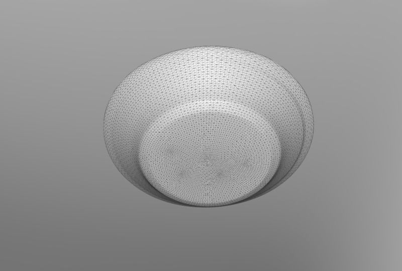 Terrazzo Set bowl with orange speckles 3D model_18