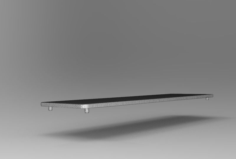 Terrazzo Set bowl with orange speckles 3D model_19