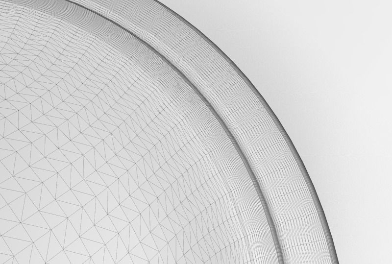 Terrazzo Set bowl with orange speckles 3D model_29