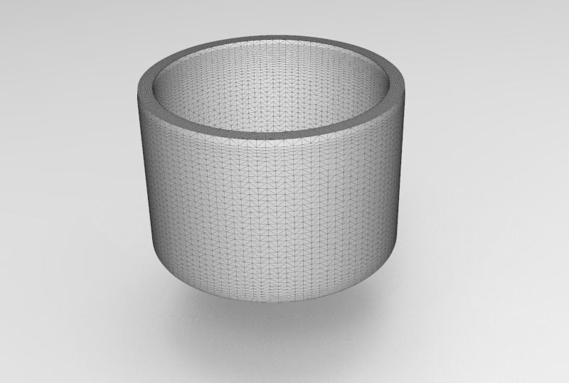 Terrazzo Set bowl with orange speckles 3D model_13