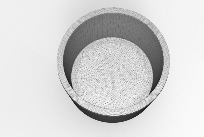 Terrazzo Set bowl with orange speckles 3D model_26