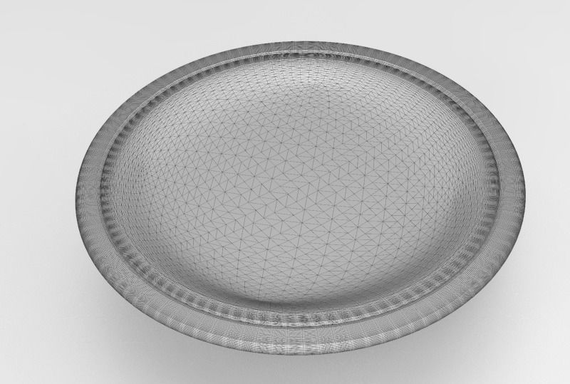 Terrazzo Set bowl with orange speckles 3D model_28